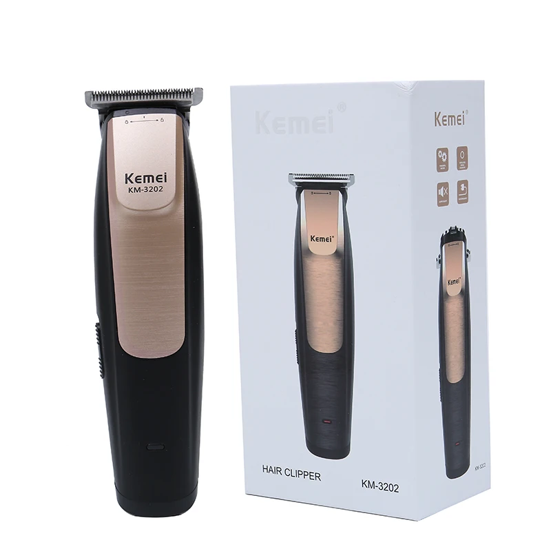 Kemei аккумуляторная машинка для стрижки волос USB Перезаряжаемые гравировка