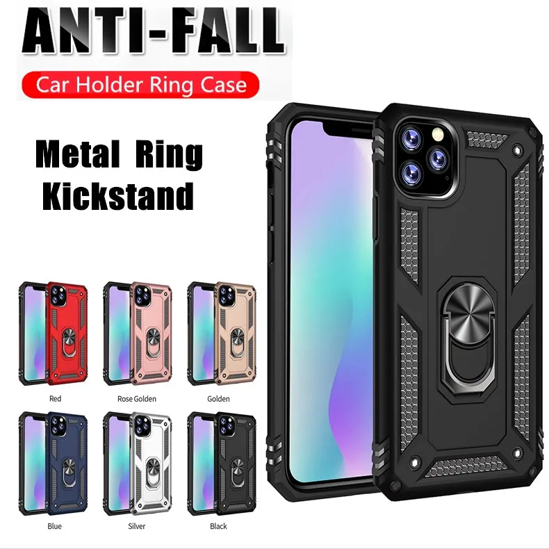 

Luxury Shockproof Armor Phone Case For iPhone 6 6S 7 8 Plus X XS Max XR iPhone 11 Pro Max Car Ring Bracket Cases