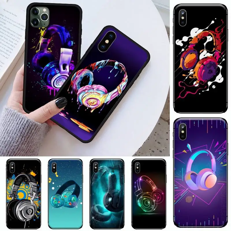 Крутой Музыкальный Игровой чехол для телефона с гарнитурой iPhone 11 12 pro XS MAX 8 7 6 6S Plus X