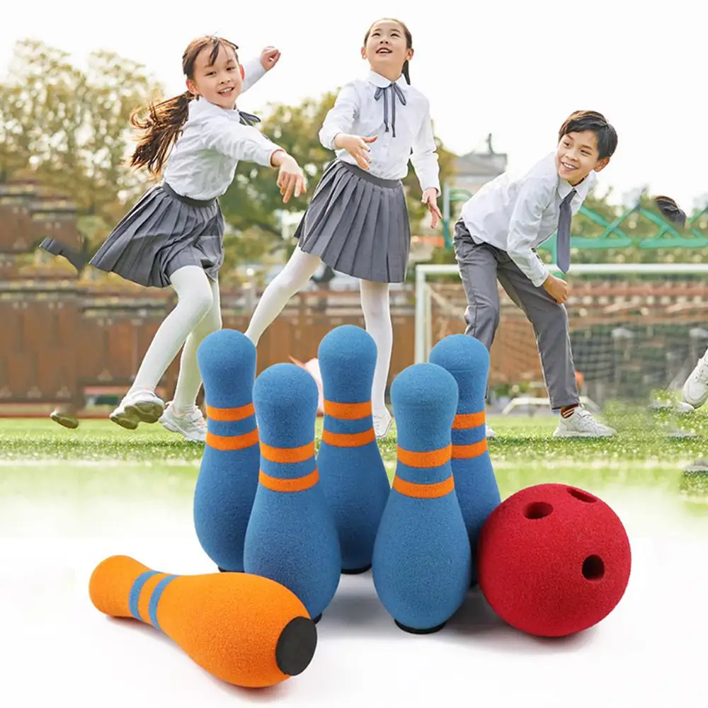 

Children's Toys Bowling Set Bowling Game Toy NBR Soft Safety Bowling Set Sports Exercise Indoor&Outdoor Educational Toys