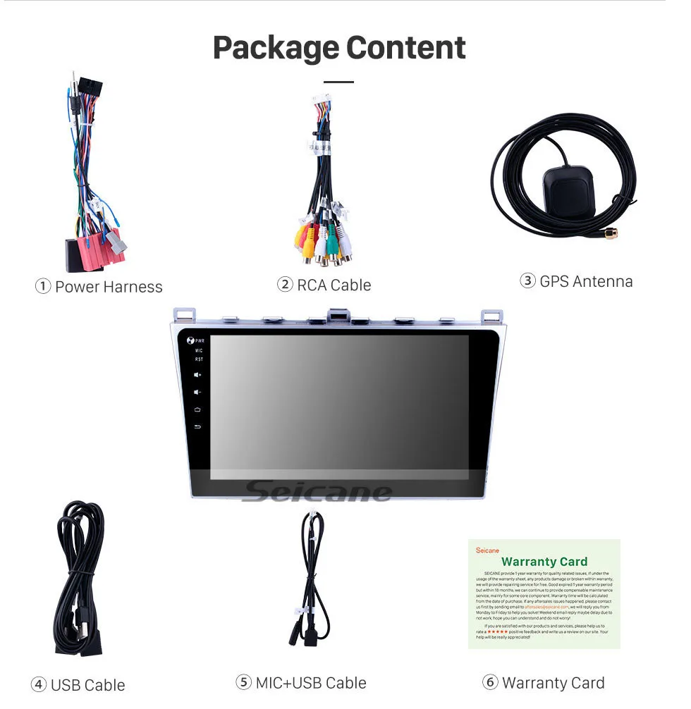 Flash Deal Seicane Car Multimedia Palyer For 2008 2009 2010-2015 Mazda 6 Ruiyi 10.1 Inch Android 9.0 HD Full 1024*600 Touchscreen Car Radio 17