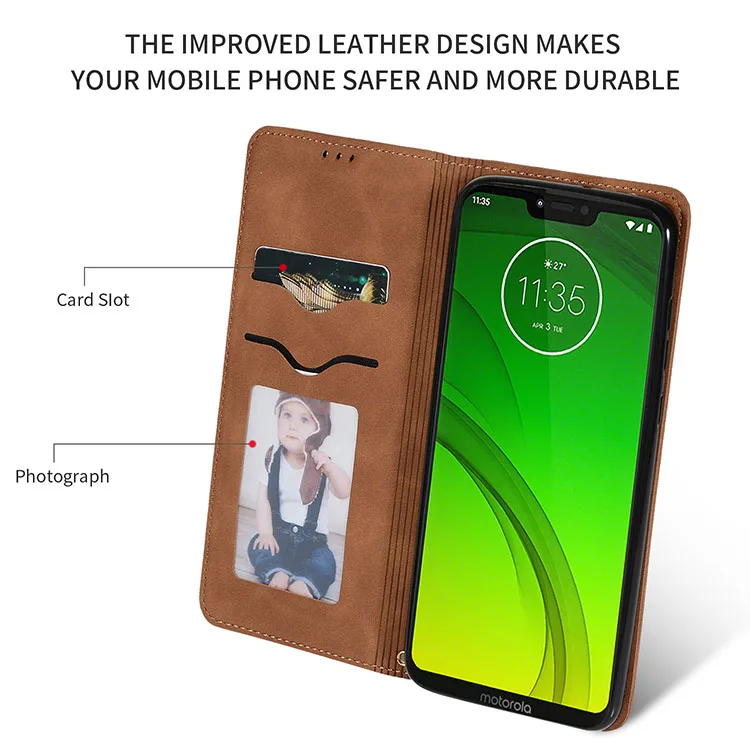 Чехол для Motorola Moto G7 Plus, чехол для Moto G7 Play, кожаный флип-бумажник на магните чехол для телефона Moto G7, силиконовый чехол