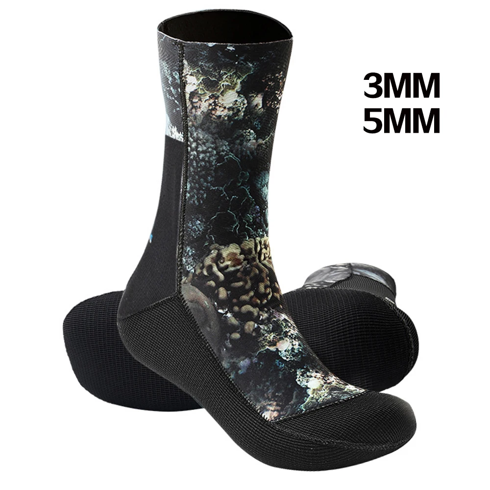 5mm/3mm CR neoprene Diving Socks Camouflage beach Swimming keep warm Scuba