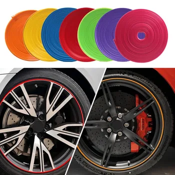 

8M/Roll Car Styling Wheel Rims Protector Decor Strip Rubber Moulding Trim Car Vehicle Color Tire Guard Line