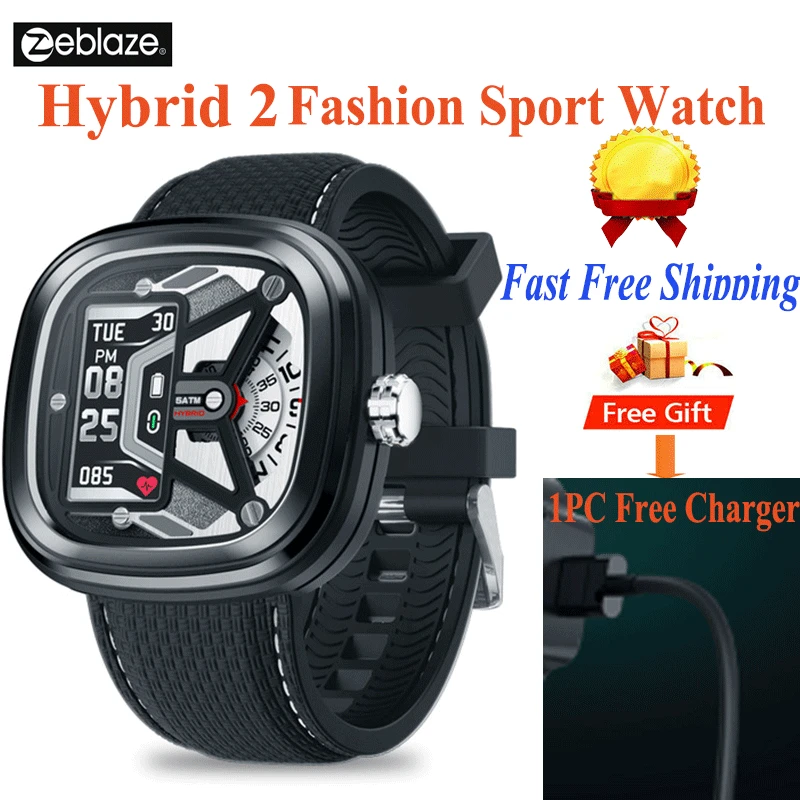 

Newest Watch Zeblaze Hybrid 2 Smartwatch Blood Pressure Watch 50ATM Waterproof All Day Activity Tracker pk thor neo dz09 watch