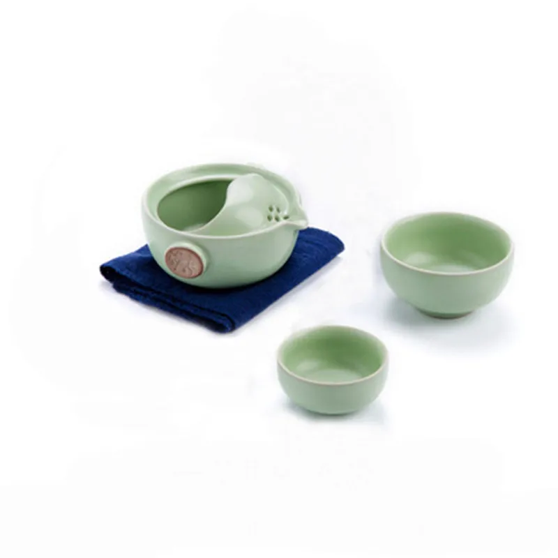 Стильный керамический чайный набор, удобный для путешествий чайный набор кунг-фу Dahongpao чайный горшок офисный бытовой набор для питья WSHYUFEI - Цвет: As shown
