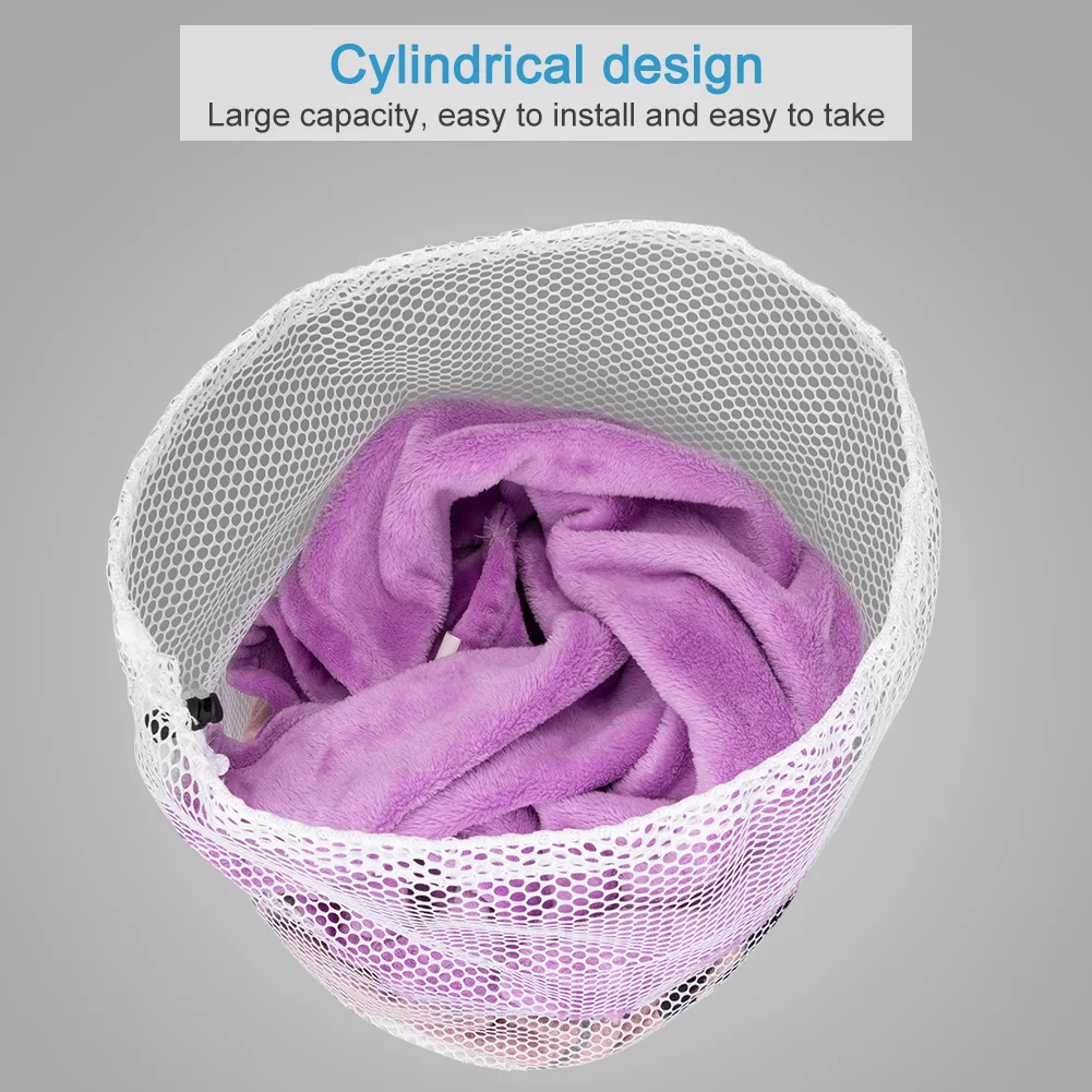 Check Out 4Pcs Reusable Laundry Bag With Plastic Drawstring Design