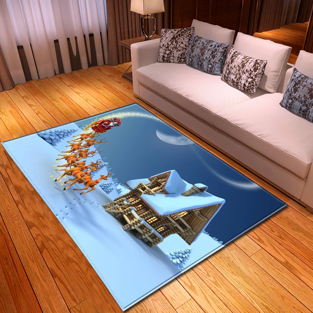 Счастливое Рождество, Дед Мороз, коврик для спальни, коврик для украшения дома, ковер для детской комнаты, игровой коврик, прикроватный коврик, ковер для гостиной