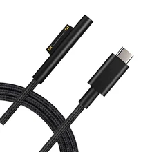 2m/1.5m/1m usb tipo c 15v 3a pd fonte de alimentação carregador adaptador cabo de carregamento para microsoft surface pro 6/5/4/3/go/book portátil 2