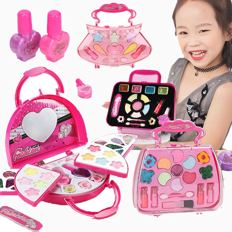 Модная Детская косметика набор для макияжа безопасный моющийся детский набор для макияжа коробка принцесса красота ролевые игры игрушки для девочек детские игрушки|Игровые наборы для девочек|   | АлиЭкспресс