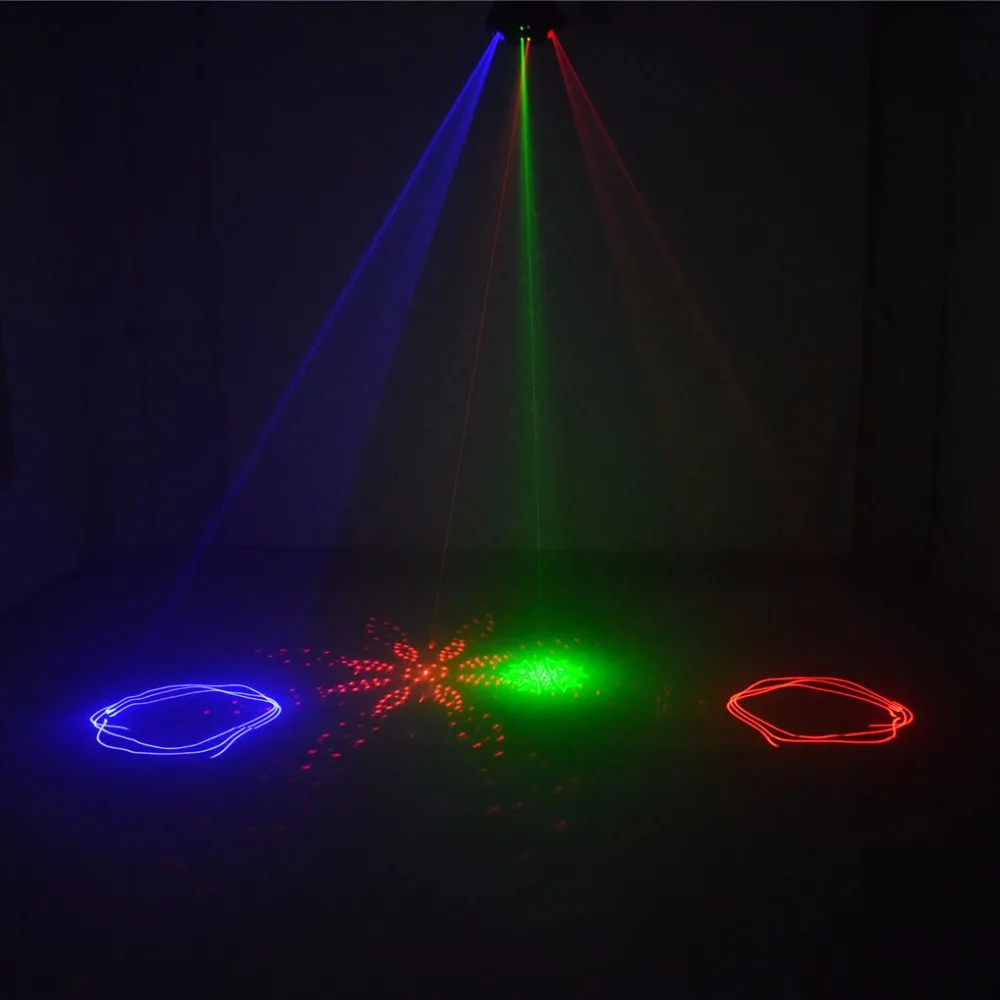 AUCD DMX 4 линзы красный зеленый синий RGB Полноцветный луч сетевой узор