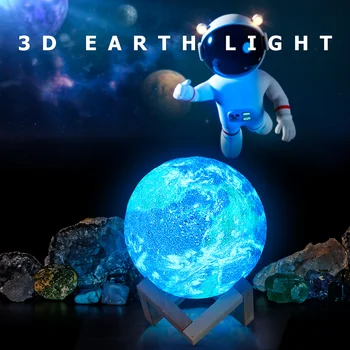 

New Arrival 3D LED moon light Print Moon Lamp Colorful Change Touch Usb Led Night Light Home Decor Creative Gift