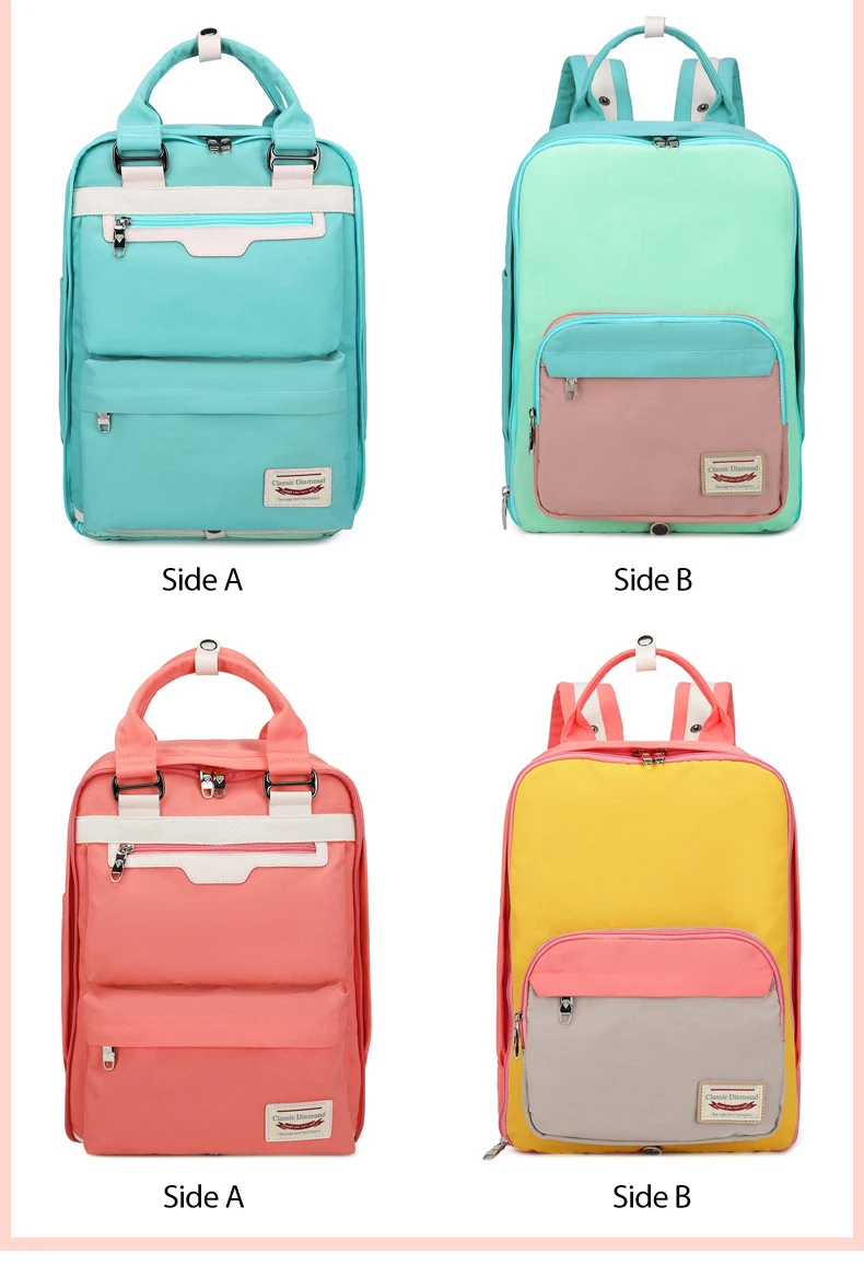 atinfor Brand Anti Theft Waterproof Nylon Backpack Girls College Student Laptop Bag Travel Shoulder Backpacks Children Book Bags