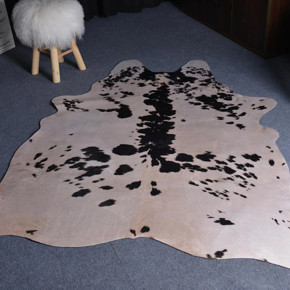 Tapis Peau De Vache Grande Taille MUZZI – tapis imprimé en peau de vache, grande taille, à rayures  naturelles, marron, décoration de pièce | AliExpress