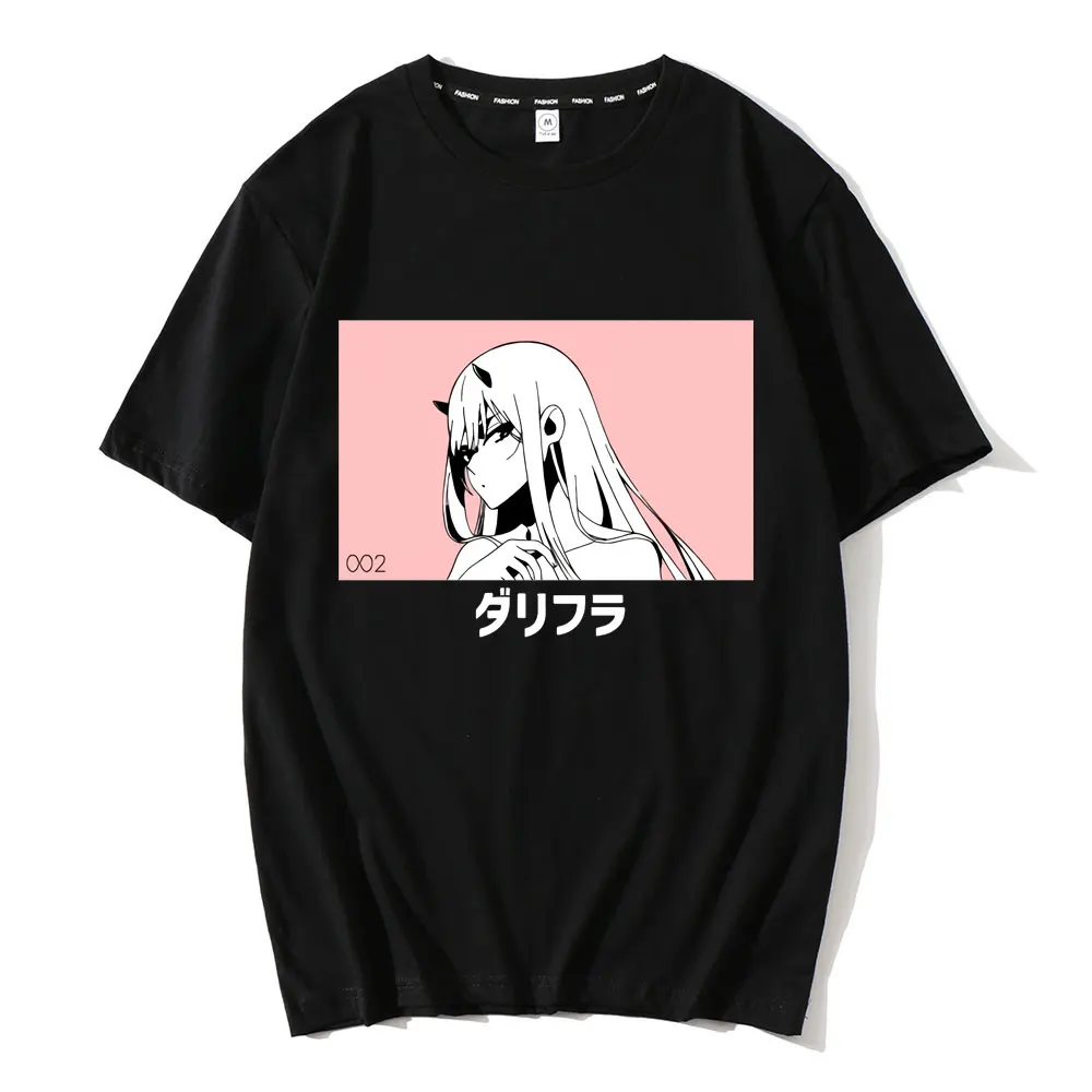 Футболка Zero Two от Darling In The Franxx Arigatou новая уличная одежда в стиле Харадзюку унисекс