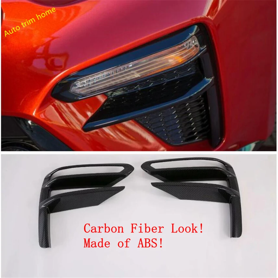 

Front Fog Lights Foglight Lamps Cover Trim Fit For Kia Forte / Cerato / K3 2019 2020 2021 Auto Accessorie / Carbon Fiber ABS