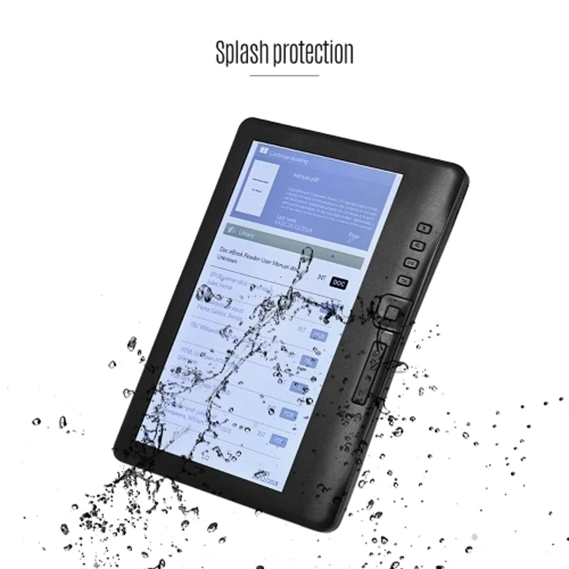  Portable 7 Inch 800 x 480P E-Reader Color Screen Glare-Free Built-In 4GB Memory Storage Backlight B