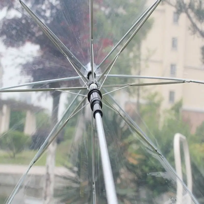 Fashion Transparent Clear Bubble Dome Shape Umbrella Outdoor Windproof Umbrellas Princess Weeding Decoration D0AC
