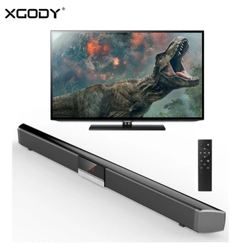 

XGODY Home Theater Soundbar TV SR100PLUS 40W Bluetooth 4.0 Sound Bar Wireless Speaker System Subwoofer AUX OPT Remote Control