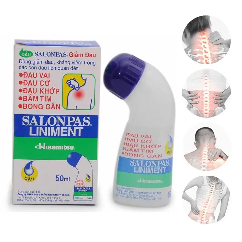 Обезболивающее обезболивающее средство Salonpas лосьон Линимент рулон Жесткое плечо для облегчения боли в мышцах боли Специальный дизайн для спортсмена 50 мл