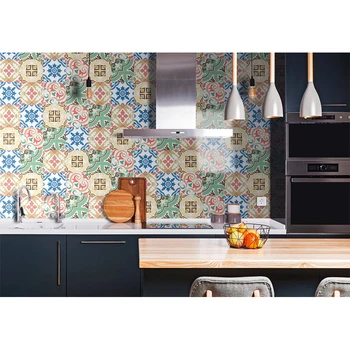 

20x20CM Self Adhesive Vinyl Ceramic Tile Wallpaper Waterproof Wall Paper DIY Art Floor Stickers Home Decor Mural Modern Decals