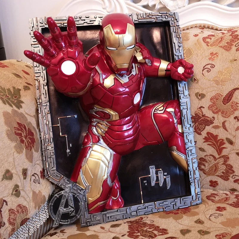 WZP PONG 50 см Мстители Железный человек MK43 3D рельеф фигурка куклы игрушки статуя