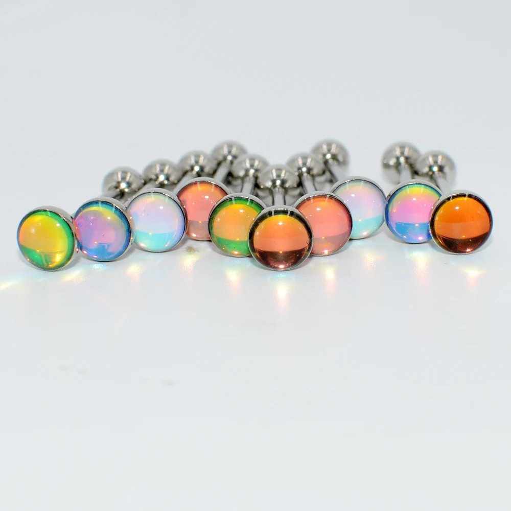 Piercing Jewelry Body Piercing Jewelry Body Jewelry Surgical Steel Tongue Barbell Ring 1PC