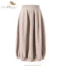 SISHION Женская однотонная Свободная трикотажная ретро юбка с эластичной резинкой на талии, женские винтажные юбки осень-зима, женские юбки QY0720