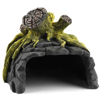 

Reptile Breeding Box Shelter Humidify Hide Cave Habitat Decor Terrarium Hideout Caves Ceramics