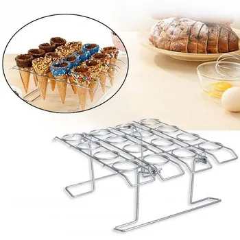 

Desktop Stand Stainless Steel Cone DIY Baking Cake Display Rack Tray Ice Cream Cooling Holder Cupcake Tray Rack Holder