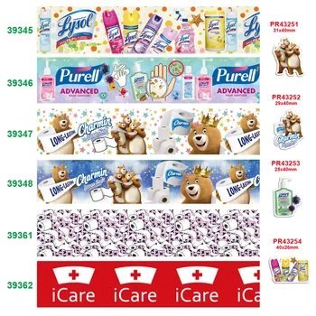 

Free shipping 2020 new arrival 50yards cartoon printed grosgrain ribbons39345