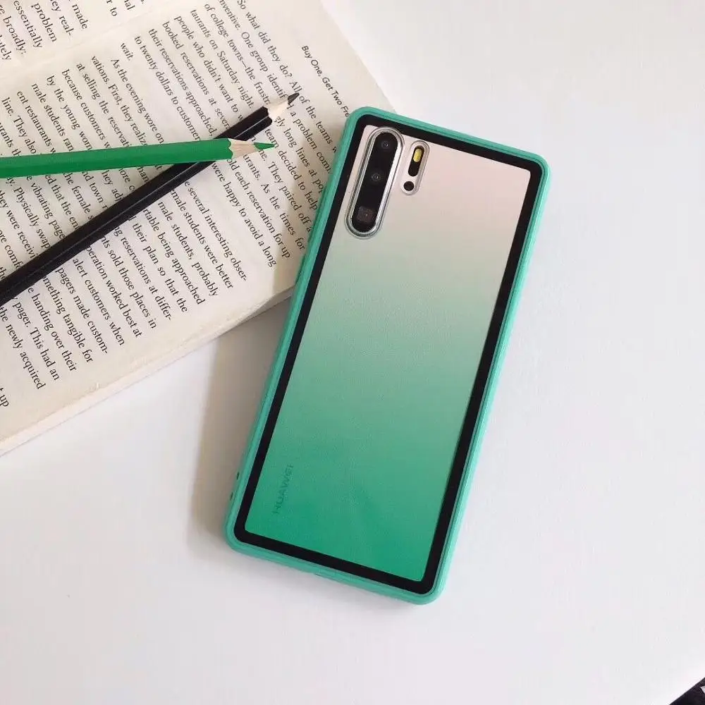 Lovebay прозрачный градиентный чехол для телефона s для huawei P30 Pro Lite Nova 5 Pro Honor 8X9 10 Lite акриловая чистая задняя крышка Подарочный чехол