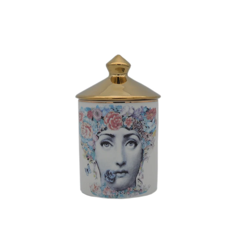 7 Подсвечники Fornasetti Lina, керамический контейнер для хранения лица, украшение для дома, ювелирный контейнер для хранения, подсвечник - Цвет: 7