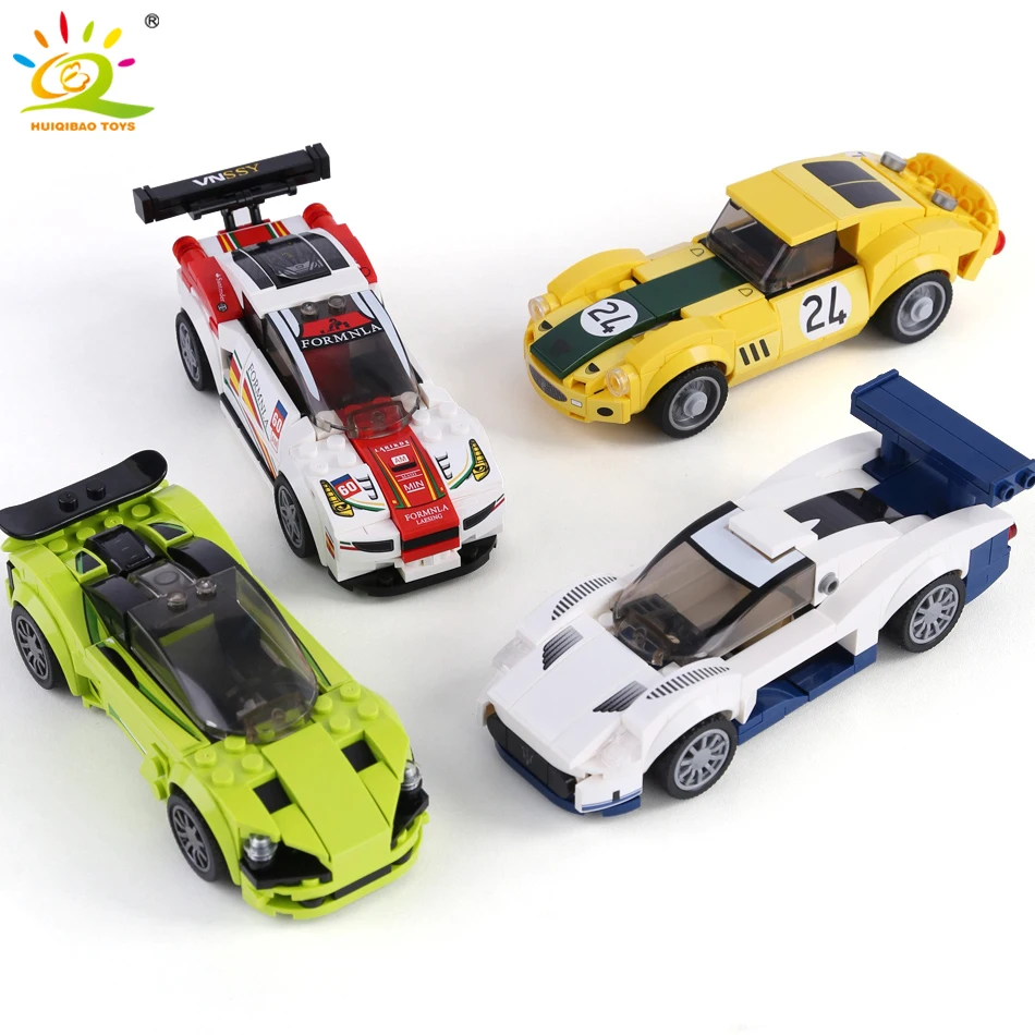 HUIQIBAO Racing Sport Car Speed Champions Building Blocks City Super Racers Figures Car Vehicle Technic Bricks Toys Children|Blocks| - AliExpress