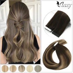 VLASY Tape In Hair High Quality Machine Remy Human Hair Skin weft Soft Thickness Seamless 12-28 Inch 20Pcs Tape Hair Extensions