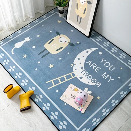 Carpet20 Милые Мультяшные животные ковры и маленькие коврики для гостиной мягкие детские комнаты Декор Площадь Ковры для спальни детская игровая палатка нескользящий коврик - Цвет: Carpet20