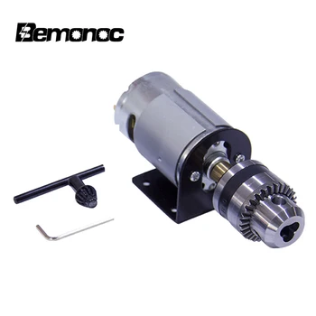 

Bemonoc DC 12V Lathe Press 555 Motor With Miniature Hand Drill Chuck & Mounting Bracket DC Brush Motor 18000Rpm For DIY Assembly