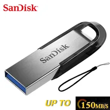 SanDisk Ultra Flair флеш-накопитель USB 3,0, 128 ГБ, 64 ГБ, 32 ГБ, флеш-накопитель, маленький диск, карта памяти, устройство хранения, флешка флеш-накопитель