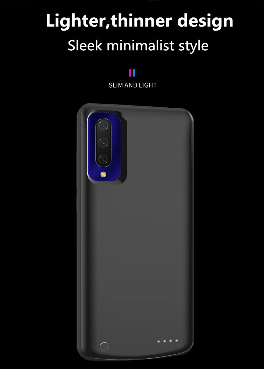 Портативный Банк питания 6500mAh аккумулятор зарядное устройство чехол для Xiaomi mi CC9e резервный зарядный чехол для Xiao mi CC9e Внешний Аккумулятор Чехол