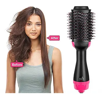 

3-in-1 Professional Hair Dryer Comb One Step Hot Air Brush Electric Blow Dryer Brush Negative Ion Hair Straightener Curler