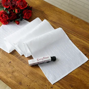

33x140cm Pure White Color Table Runner Banquet Decorative Cabinet Cover Classic European Style Design