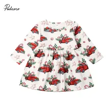 Одежда для малышей на весну и осень Рождественская Одежда для новорожденных девочек Пышное Платье для принцессы рождественское платье для вечеринок От 6 месяцев до 4 лет