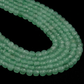 

5mm Natural Faceted Light Green Aventurine Stone Beads For Jewelry Making Square Loose Spacer Beads DIY Bracelet Necklace 15inch