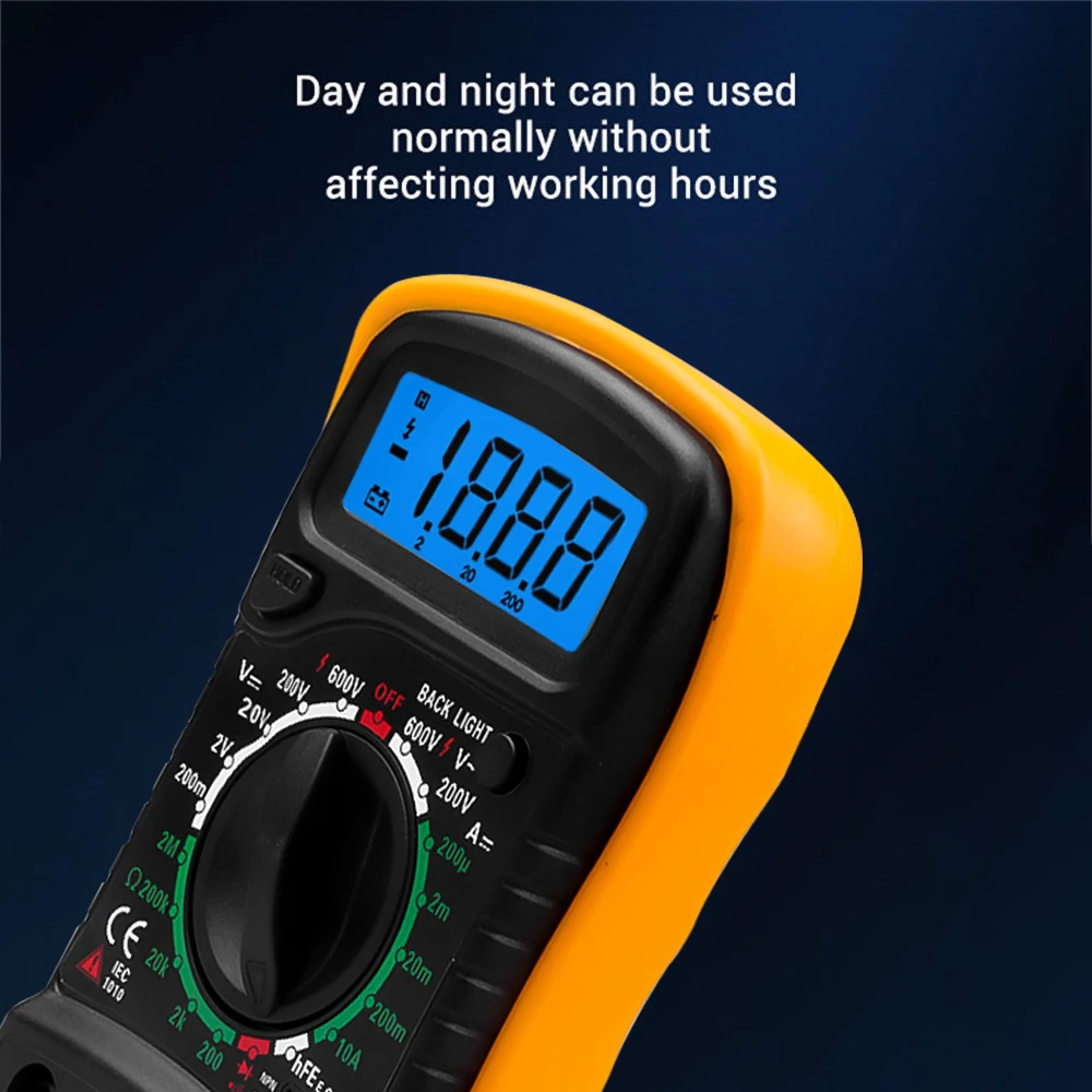 ЖК-цифровой мультиметр портативный XL830L DC AC напряжение диод Freguency мультитестер ручной Вольт тестер