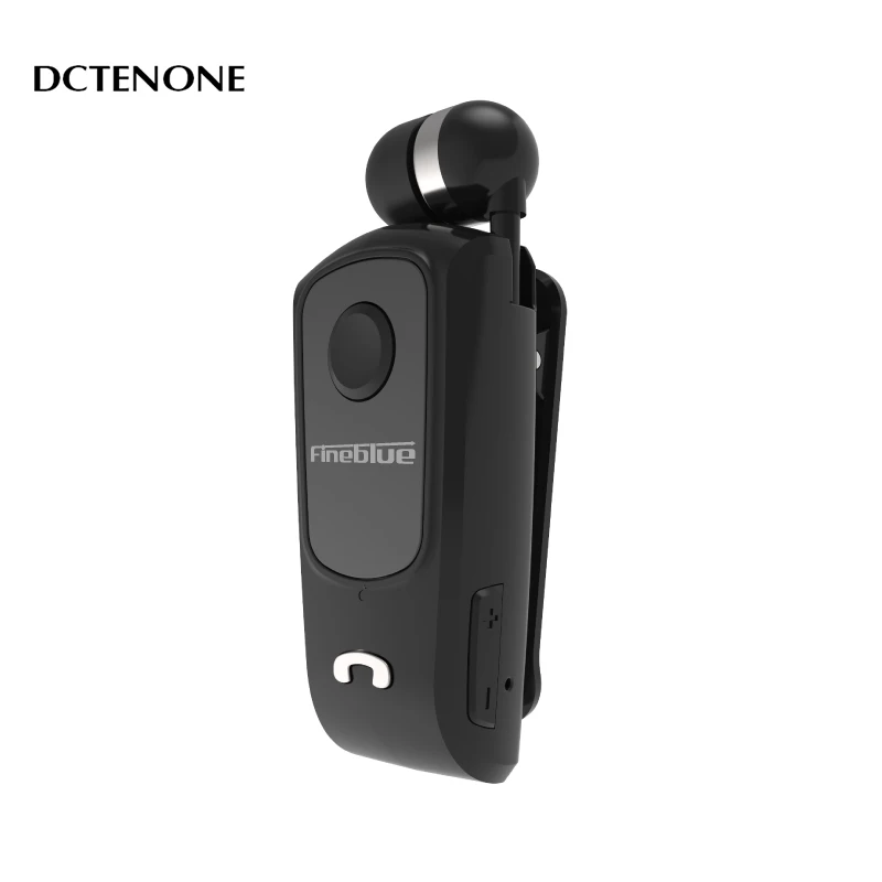 Fineblue Wireless Retractable Portable Mini Bluetooth Headset Calls Remind Vibration Wear Clip Sports Running Earphone F910 F920 — view 2