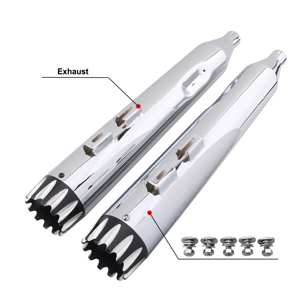 Motorcycle Exhaust Pipe Mufflers Slip-On For 1995-2016 HARLEY TOURING BAGGER STREET ELECTRA ROAD GLIDE ROAD KING ULTRA CLASSIC Motorcycle Exhaust Pipe Mufflers Slip-On For 1995-2016 HARLEY TOURING BAGGER STREET ELECTRA ROAD GLIDE ROAD KING ULTRA CLASSIC