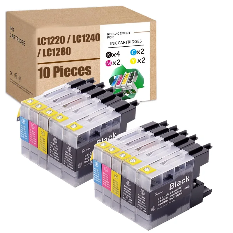 For Brother Ink Cartridge LC1280 LC1240 Printer Ink LC1220 for MFC-J280W J430W J435W J5910DW J625DW J6510DW J6910DW DCP-J725DW 