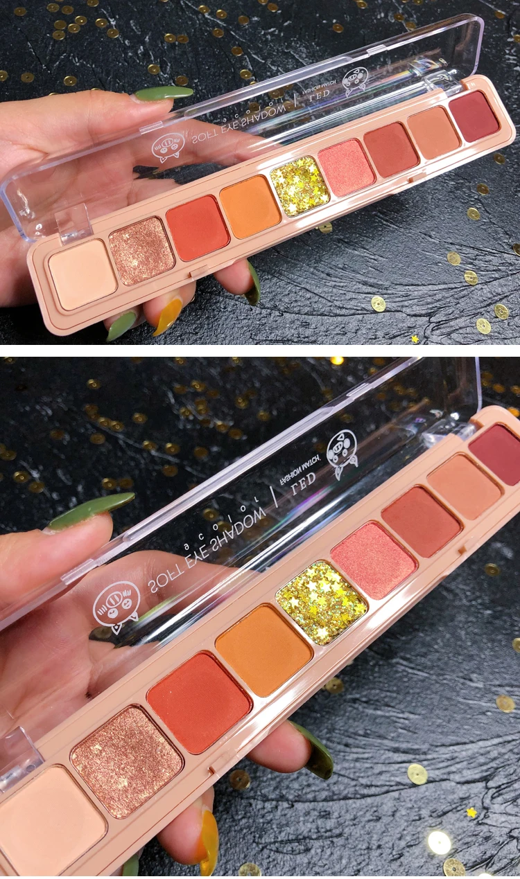 03 9 Цвет DuoChrome светодиодный палитра блестящих теней металлический блестящий голографический с украшением в виде кристаллов тени для век Палитра пигментный макияж палитра - Цвет: 03