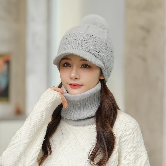 100% Pure Wool Hat And Cap For Women Men Knitted Beanies Winter Warm  Thicken Hat Unisex Skullies Beanie Femme Solid Wool Hat - Skullies &  Beanies - AliExpress