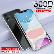 300D защитное стекло на iphone 11 Pro X XS Max XR закаленное защитное стекло для экрана iphone 11 Pro Max XR полное покрытие стекло